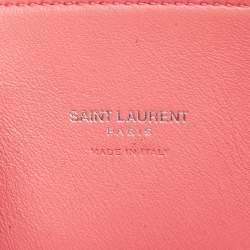 مملوكة مسبقًا Saint Laurent Dark Pink Leather Nano Classic Sac De Jour Tote