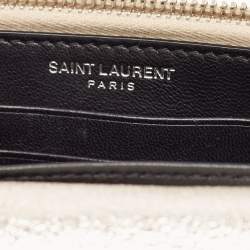 Saint Laurent Gold Textured Leather Mini Sunset Chain Bag