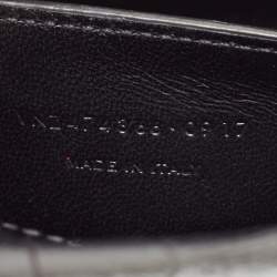 مملوكة مسبقًا Saint Laurent Black Croc Embossed Leather Small Kate Tassel Shoulder Bag