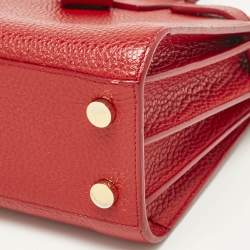 Pre Owned Saint Laurent Red Leather Nano Classic Sac De Jour Tote