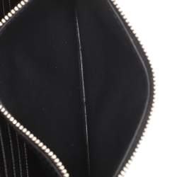 Saint Laurent Black Cassandre Matelassé Leather Wallet On Chain
