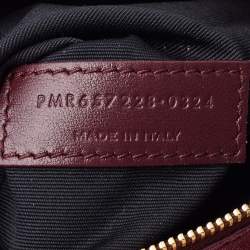 مملوكة مسبقًا Saint Laurent Burgundy Patent Leather LE 5 À 7 Shoulder Bag