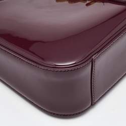 مملوكة مسبقًا Saint Laurent Burgundy Patent Leather LE 5 À 7 Shoulder Bag