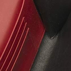 Saint Laurent Red Leather Marquage Flap Wallet On Chain