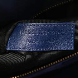 Saint Laurent Navy Blue Leather Small Classic Sac De Jour Tote