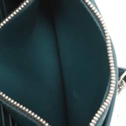 Saint Laurent Paris Green Croc Embossed Leather Sunset Crossbody Bag