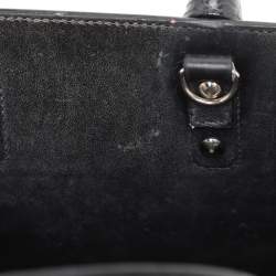 Saint Laurent Black Croc Embossed Leather Nano Classic Sac De Jour Tote