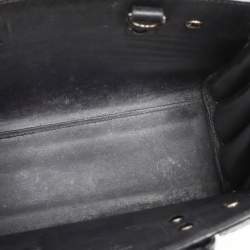 Saint Laurent Black Croc Embossed Leather Nano Classic Sac De Jour Tote