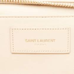 Saint Laurent Beige Leather Small Cabas Chyc Tote