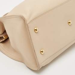 Saint Laurent Beige Leather Small Cabas Chyc Tote