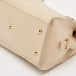 Saint Laurent Beige Leather Small Cabas Chyc Tote