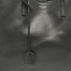 Saint Laurent Black Leather Fringe Large Shopper Tote