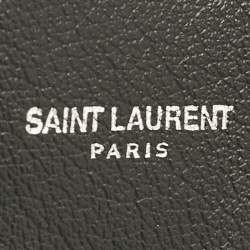 Saint Laurent Black Leather Fringe Large Shopper Tote