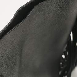 Saint Laurent Black Leather Fringe Large Shopper Tote