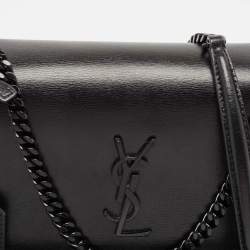 Saint Laurent Black Leather Medium Sunset Chain Shoulder Bag