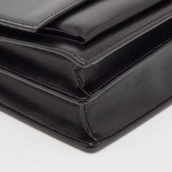 Saint Laurent Black Leather Medium Sunset Chain Shoulder Bag