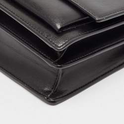 Saint Laurent Black Leather Medium Sunset Chain Shoulder Bag