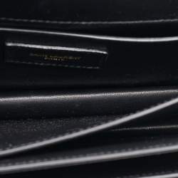 مملوكة مسبقًا Saint Laurent Black Leather Medium Sunset Flap Shoulder Bag