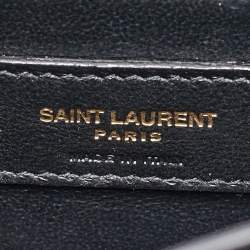 مملوكة مسبقًا Saint Laurent Black Leather Medium Sunset Flap Shoulder Bag
