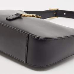 Saint Laurent Black Leather LE 5 À 7 Shoulder Bag