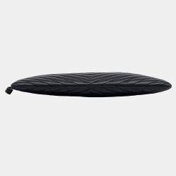 Saint Laurent Paris Black Leather Monogram Pouch Bag