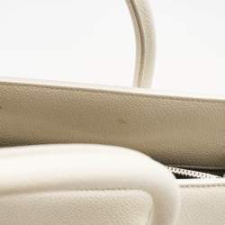 Saint Laurent Off White Leather Small Classic Sac De Jour Tote