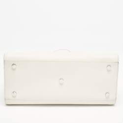 Saint Laurent Off White Leather Small Classic Sac De Jour Tote