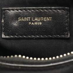 Saint Laurent Black Matelassé Leather Lou Camera Crossbody Bag