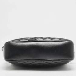 Saint Laurent Black Matelassé Leather Lou Camera Crossbody Bag