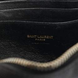 مملوكة مسبقًا Saint Laurent Black Matelassé Leather Mini Lou Camera Bag