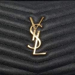 مملوكة مسبقًا Saint Laurent Black Matelassé Leather Mini Lou Camera Bag