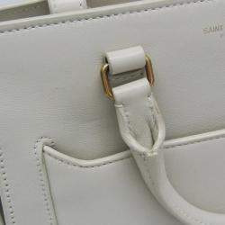 Saint Laurent Paris White Leather Small Eastside Handbag
