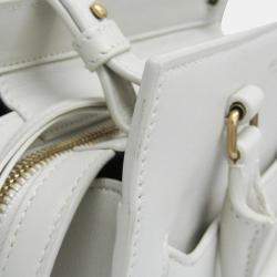 Saint Laurent Paris White Leather Small Eastside Handbag