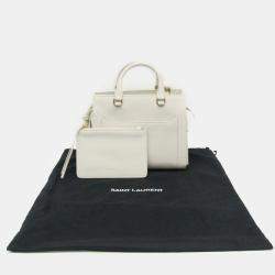 Saint Laurent Paris White Leather Small Eastside Handbag