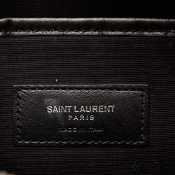 Saint Laurent Black Velvet Small City Backpack