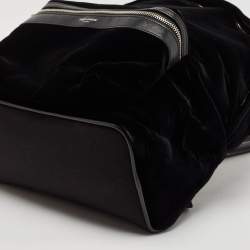 Saint Laurent Black Velvet Small City Backpack