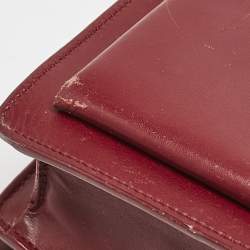 Saint Laurent Red Leather High School Top Handle Bag