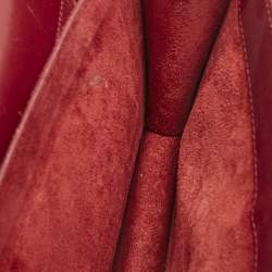 Saint Laurent Red Leather High School Top Handle Bag