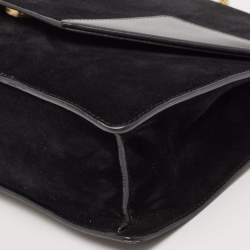 Saint Laurent Black Suede Medium Betty Shoulder Bag