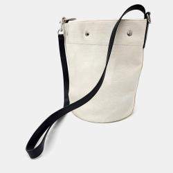 Saint Laurent Paris Beige Fabric Rive Gauche Bucket Bag