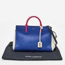 Saint Laurent Multicolor Leather Rive Gauche Cabas Small Tote