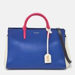 Saint Laurent Multicolor Leather Rive Gauche Cabas Small Tote