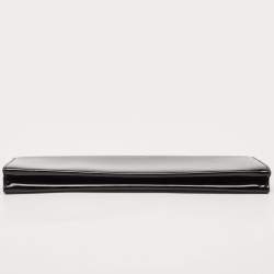 Saint Laurent Black Patent Leather Midnight Frame Clutch