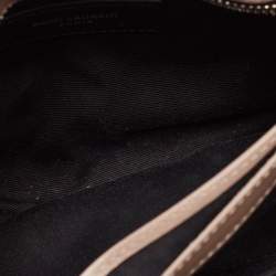 Pre Owned Saint Laurent Taupe Beige Matelasse Leather Toy Loulou Crossbody Bag