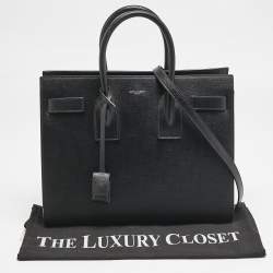 Pre Owned Saint Laurent Black Leather Small Classic Sac De Jour Tote