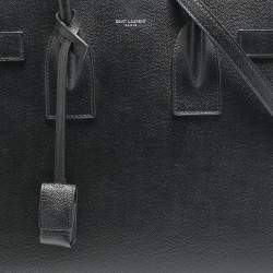 Pre Owned Saint Laurent Black Leather Small Classic Sac De Jour Tote