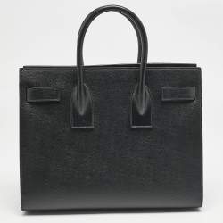 Pre Owned Saint Laurent Black Leather Small Classic Sac De Jour Tote