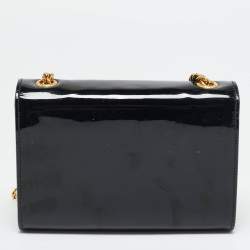 Saint Laurent Black Patent Leather Small Kate Tassel Crossbody Bag
