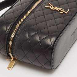 مملوكة مسبقًا Saint Laurent Black Quilted Leather Gaby Vanity Bag