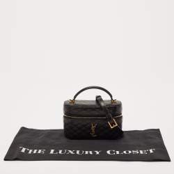 مملوكة مسبقًا Saint Laurent Black Quilted Leather Gaby Vanity Bag